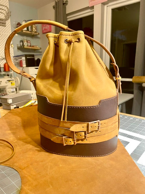 The Heritage Buckle Leather Bucket Bag