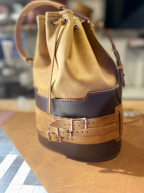 The Heritage Buckle Leather Bucket Bag
