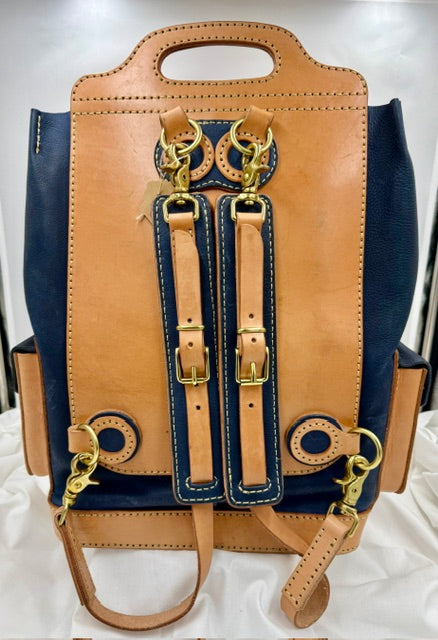 Heritage Two-Tone Leather Backpack | Hand-Stitched by Kent