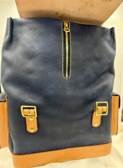 Heritage Two-Tone Leather Backpack | Hand-Stitched by Kent