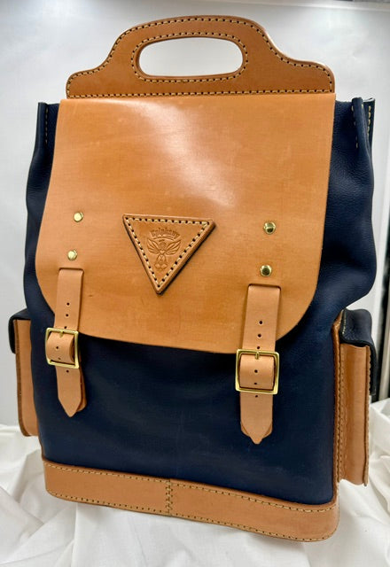 Heritage Two-Tone Leather Backpack | Hand-Stitched by Kent
