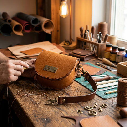 Epiphany | Hand-Stitched Leather Mini Saddle Crossbody Bag